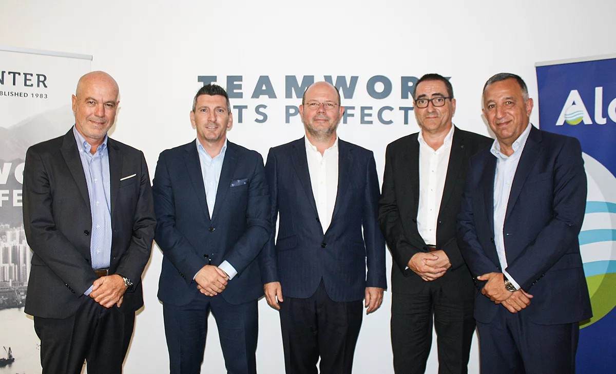 José Ruiz (Valencia), José Manuel Montilla (Andalusia), Jorge Alonso (President and CEO of Grupo Alonso), Carlos Pulido (Barcelona) and Pedro López, CEO of Operinter Holding.