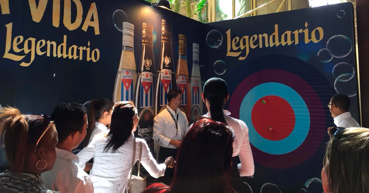 Estand de Legendario en la FIHAV 2018 de Cuba.