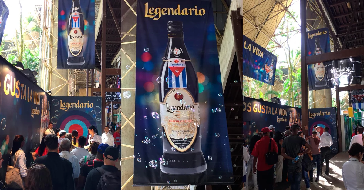 Estand de Legendario en la FIHAV 2018 de Cuba.