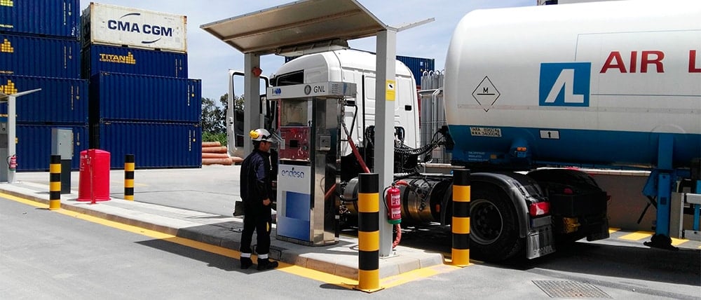 Estación de servicio de Gas Natural Vehicular de SAM Algeciras.
