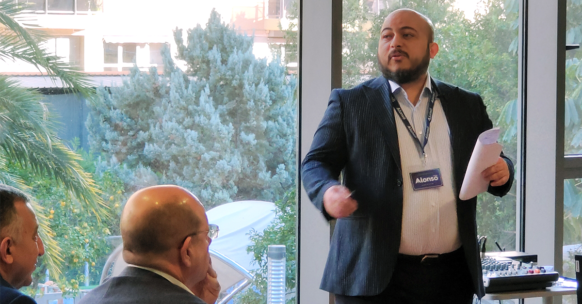 Murat Karaman, Manager de Alonso Logistics Turkey, durante su intervención en el II International Meeting de Grupo Alonso