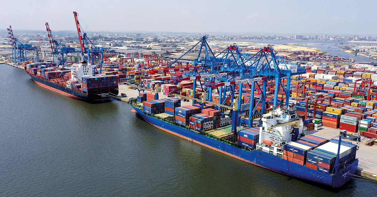 El puerto de Abidjan, uno de los más importantes de la región 